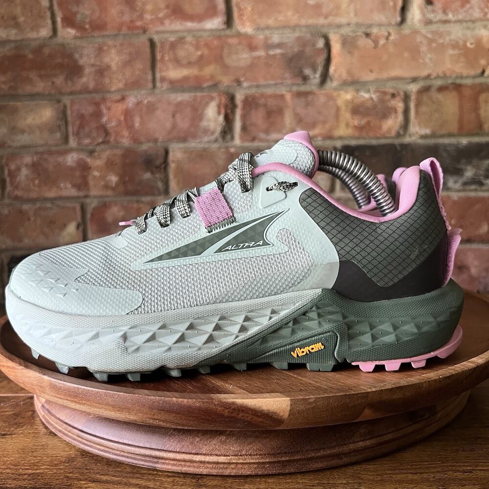 Altra Timp 5 Max Cushion Women's 6 Trail Running Vibram Megagrip Green Shoes